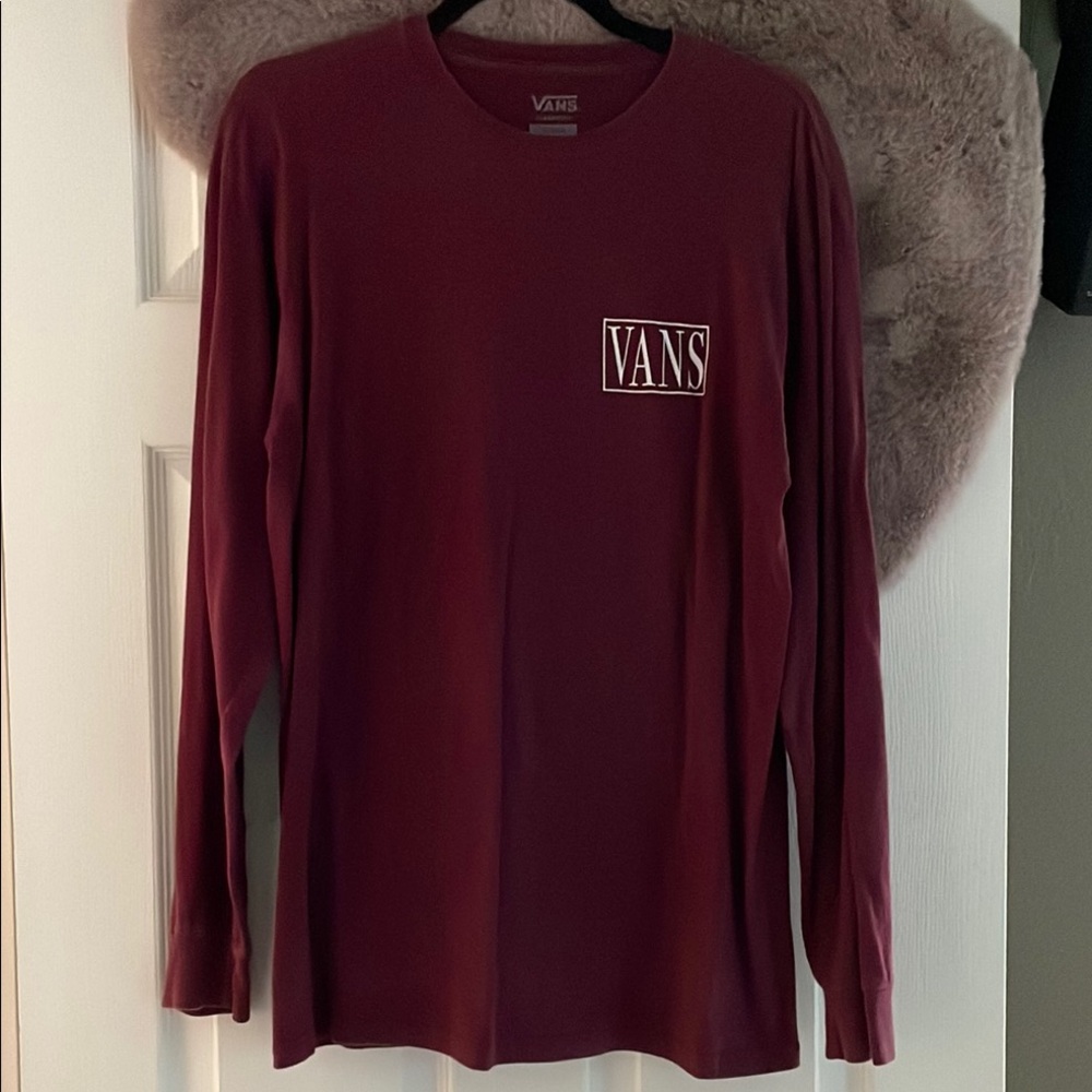 Vans Maroon Long Sleeve Tee